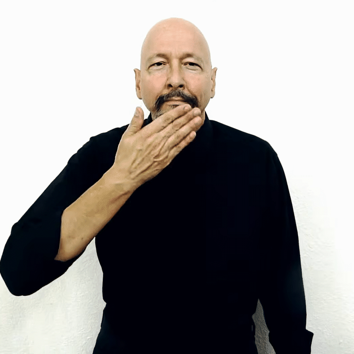 the ASL sign for SMELL (unmarked version)